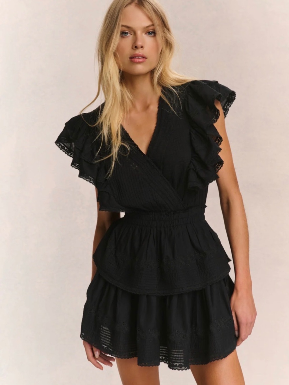 Love shack fancy black dress xs